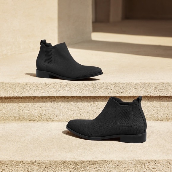 VIVAIA Black Knit Ankle Boots Comfortable Everyday Casual Booties EU/41.5 US/10 - Picture 2 of 13